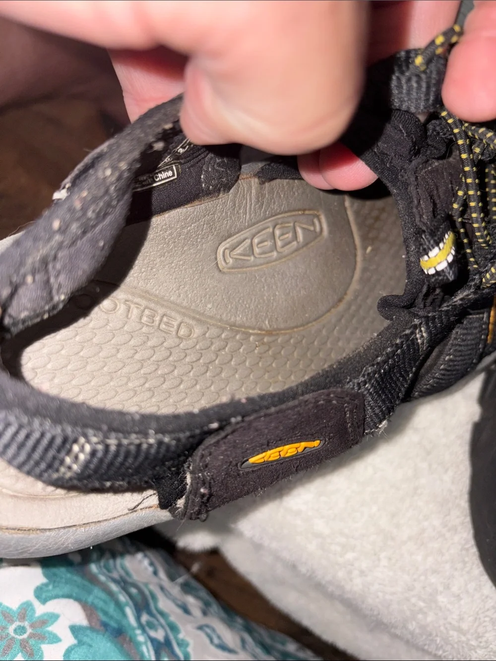 KEEN Black and Yellow Men's Closed-Toe Hiking Sandals